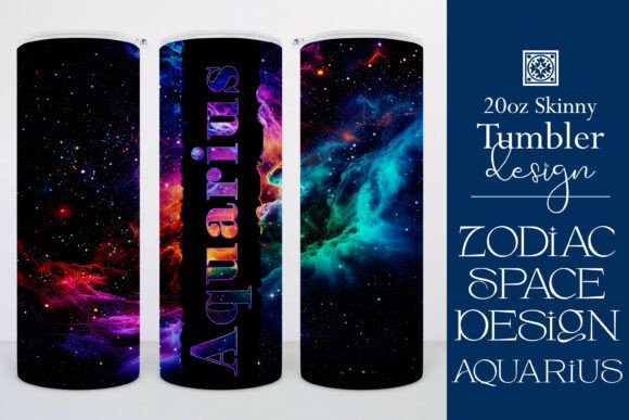 Aquarius Zodiac Space Tumbler Design 1: Graphics & Tumbler Wraps Review