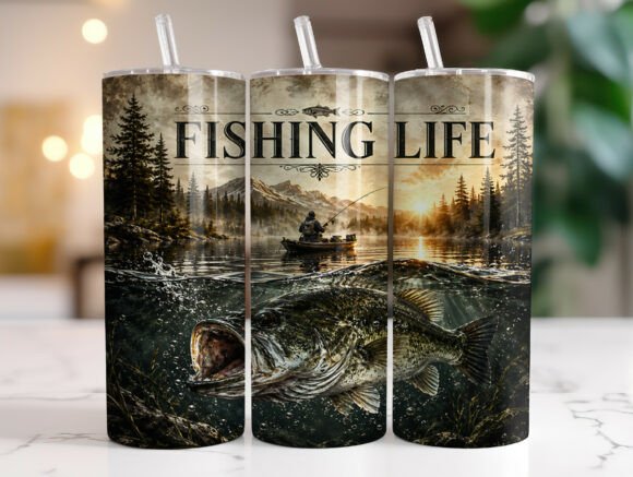 Bass Fishing Tumbler Wraps Graphics Review