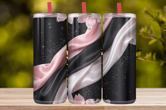 Black Blush Luxury Tumbler Wrap Graphics