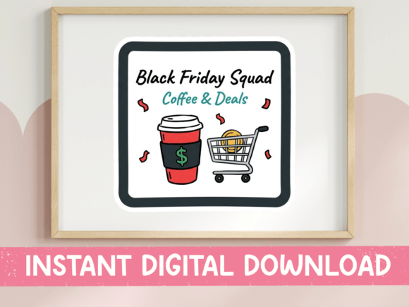 Black Friday Squad Coffee Deals SVG for T-Shirt Graphics