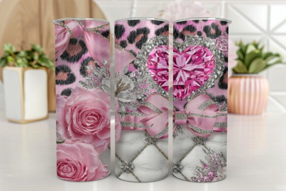 Bow and Diamonds Tumbler Wraps
