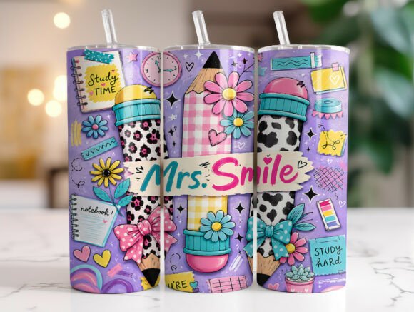 Colorful Teacher Appreciation Tumbler Graphics & Wraps