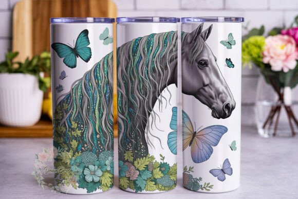 Ethereal Horse Butterfly 20oz Tumbler Graphics