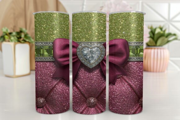 Luxury Blue Quilted Glam Digital Tumbler
