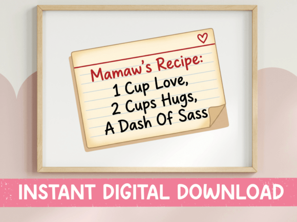 Mamaw Recipe Card SVG Review for T-Shirt Designs and Graphics