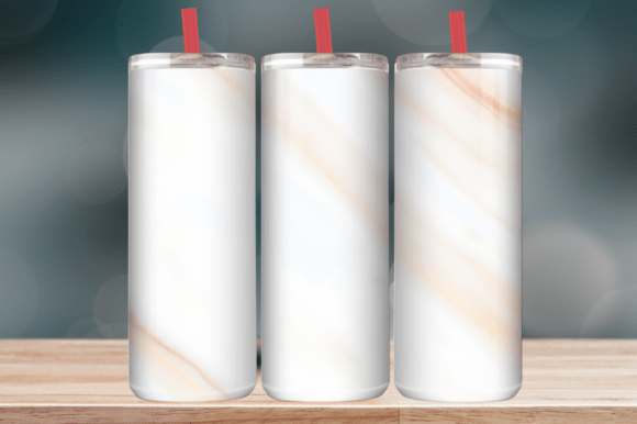 Minimal White Marble Soft Vein Tumbler Graphics