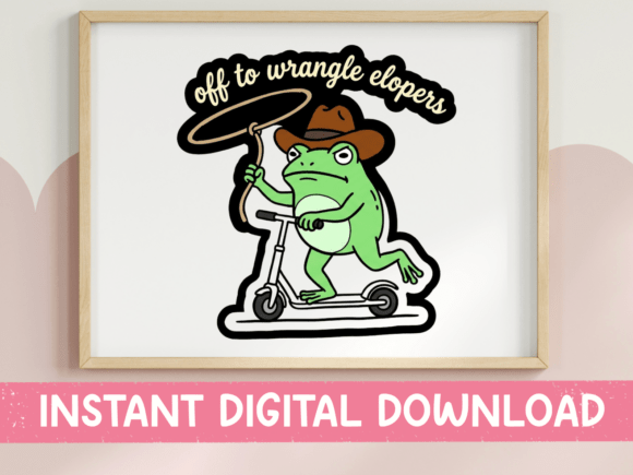 Off to Wrangle Elopers Frog SVG: T-Shirt Designs & Graphics Review