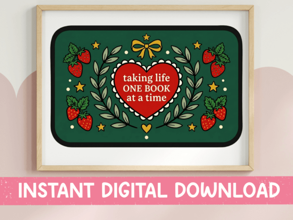 One Book at a Time SVG Strawberry