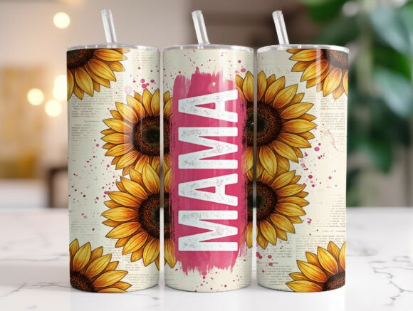 Sunflower Mama Floral Tumbler Wraps: Graphics Review